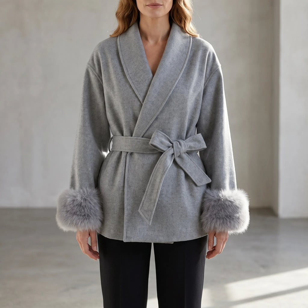 WinterWrap - Belted Wrap Winter Coat Daily Commutes