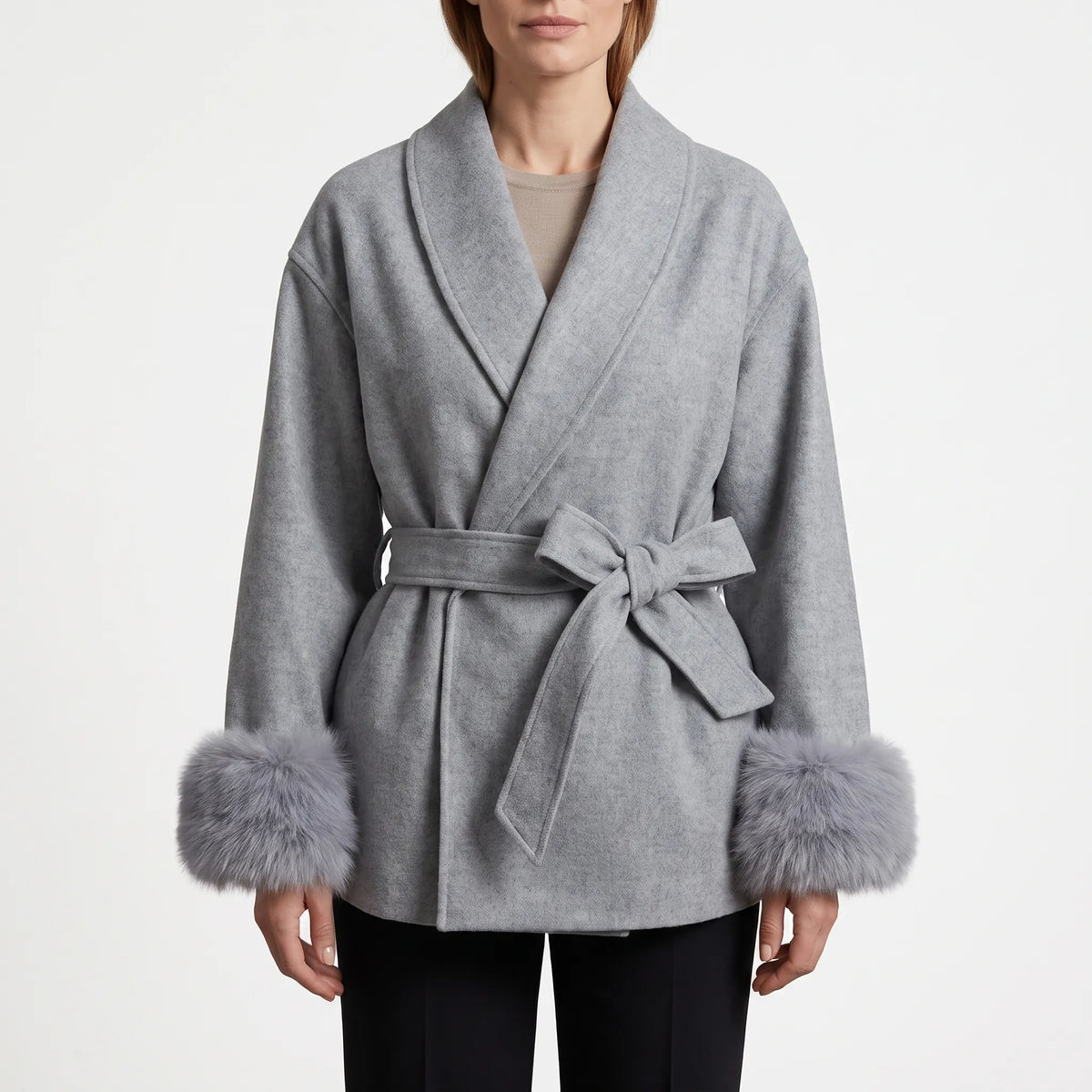 WinterWrap - Belted Wrap Winter Coat Daily Commutes
