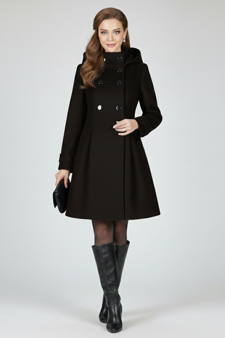 Vantera - Hooded Double Button Coat Cold Season Wear — view 7 of 7