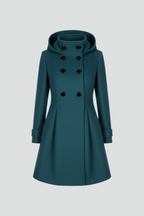 Vantera - Hooded Double Button Coat Cold Season Wear