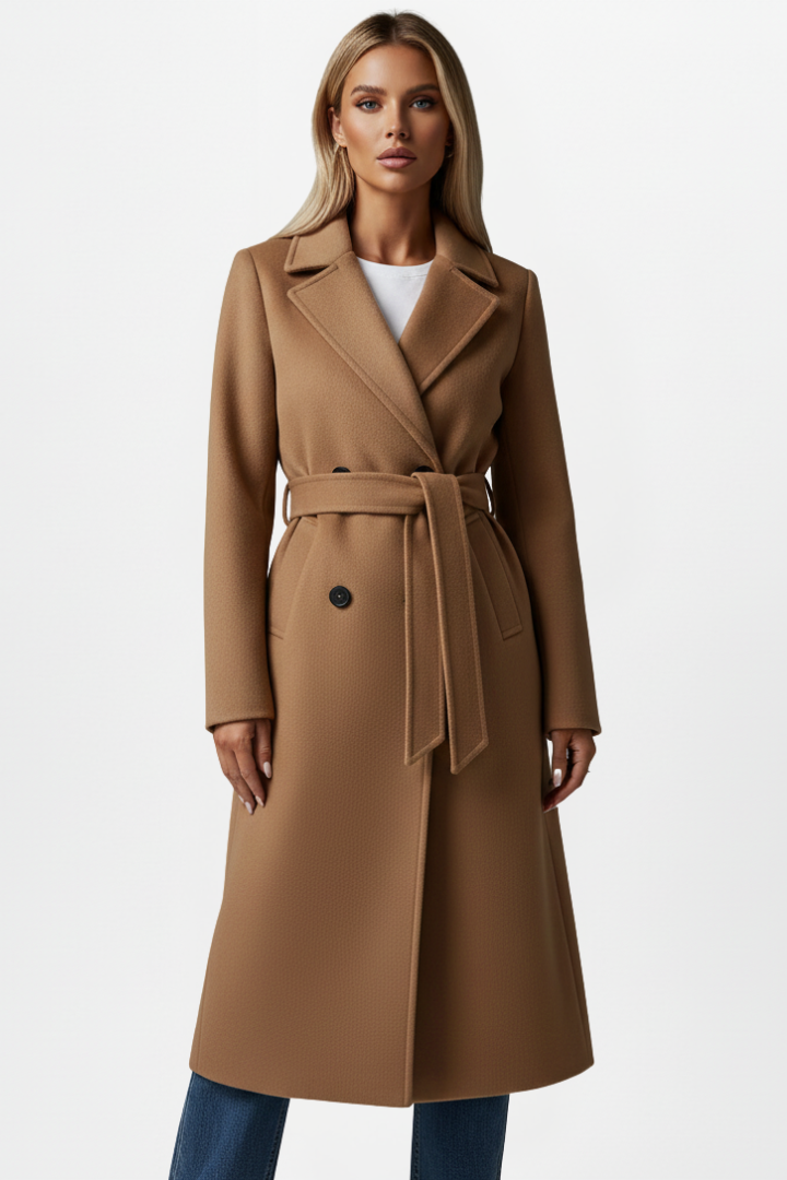 Verrine - Long Double-Breasted Belted Coat Everyday Layering — view 2 of 8