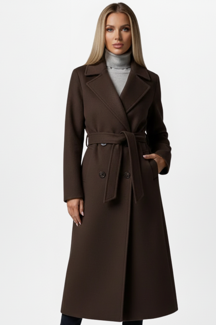 Verrine - Long Double-Breasted Belted Coat Everyday Layering — view 5 of 8