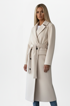 Verrine - Long Double-Breasted Belted Coat Everyday Layering — view 6 of 8