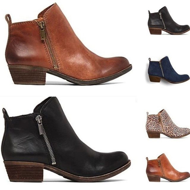 Verrino - Women's Block Heel Ankle Boots Office Weekend Wear — view 6 of 7