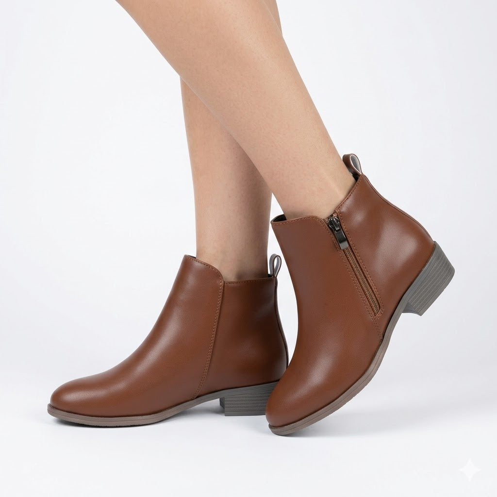 Verrino - Women's Block Heel Ankle Boots Office Weekend Wear