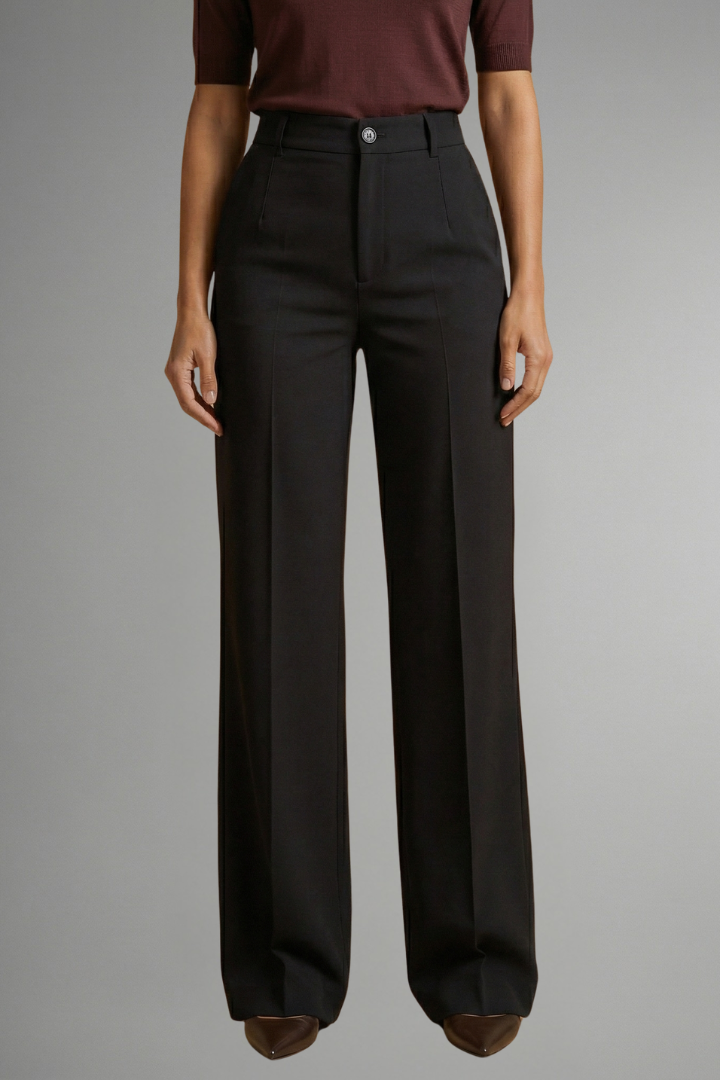 Adarene - High Waist Straight Leg Trousers Smart Everyday Wear — view 2 of 10