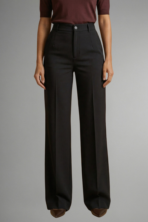 Adarene - High Waist Straight Leg Trousers Smart Everyday Wear — view 2 of 10