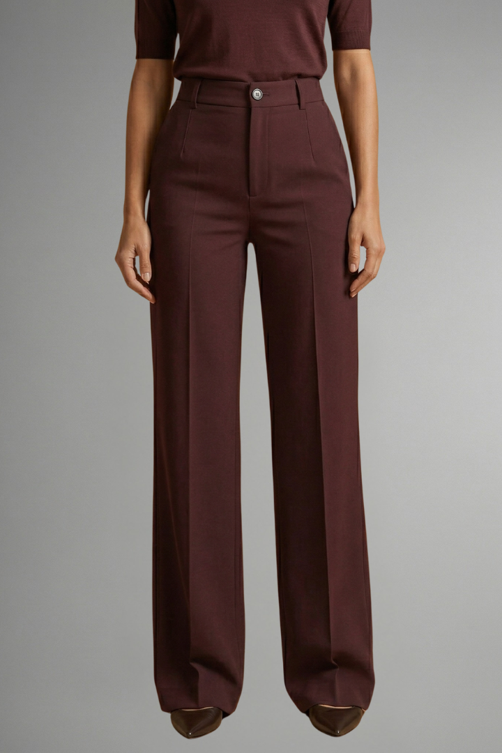 Adarene - High Waist Straight Leg Trousers Smart Everyday Wear — view 3 of 10