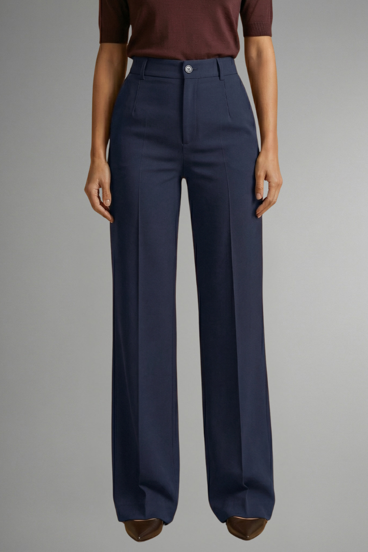 Adarene - High Waist Straight Leg Trousers Smart Everyday Wear — view 4 of 10