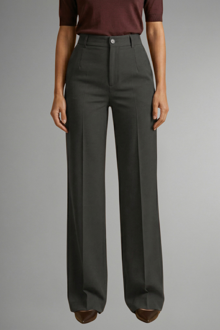 Adarene - High Waist Straight Leg Trousers Smart Everyday Wear — view 5 of 10
