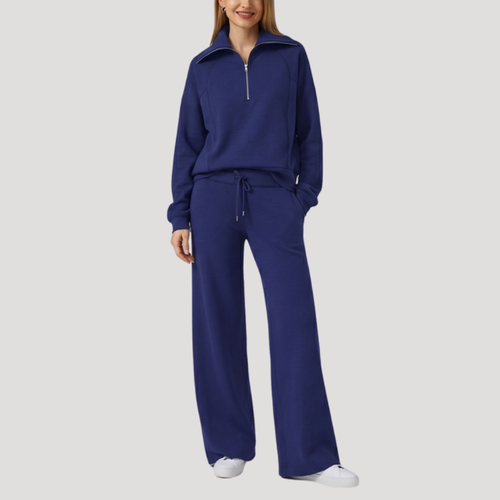 Ambrelle - Coordinating Loungewear Set Relaxed Cooler Weather Dressing