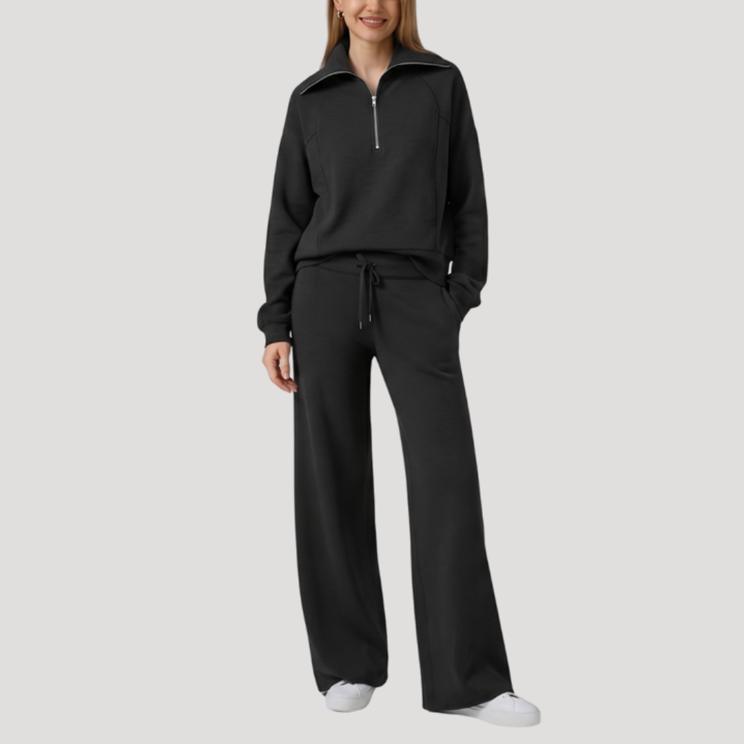 Ambrelle - Coordinating Loungewear Set Relaxed Cooler Weather Dressing — view 2 of 10