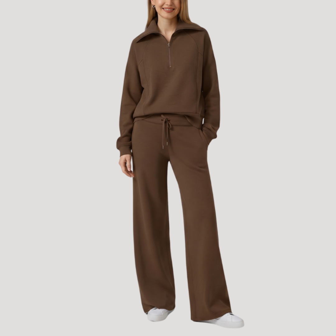 Ambrelle - Coordinating Loungewear Set Relaxed Cooler Weather Dressing — view 4 of 10