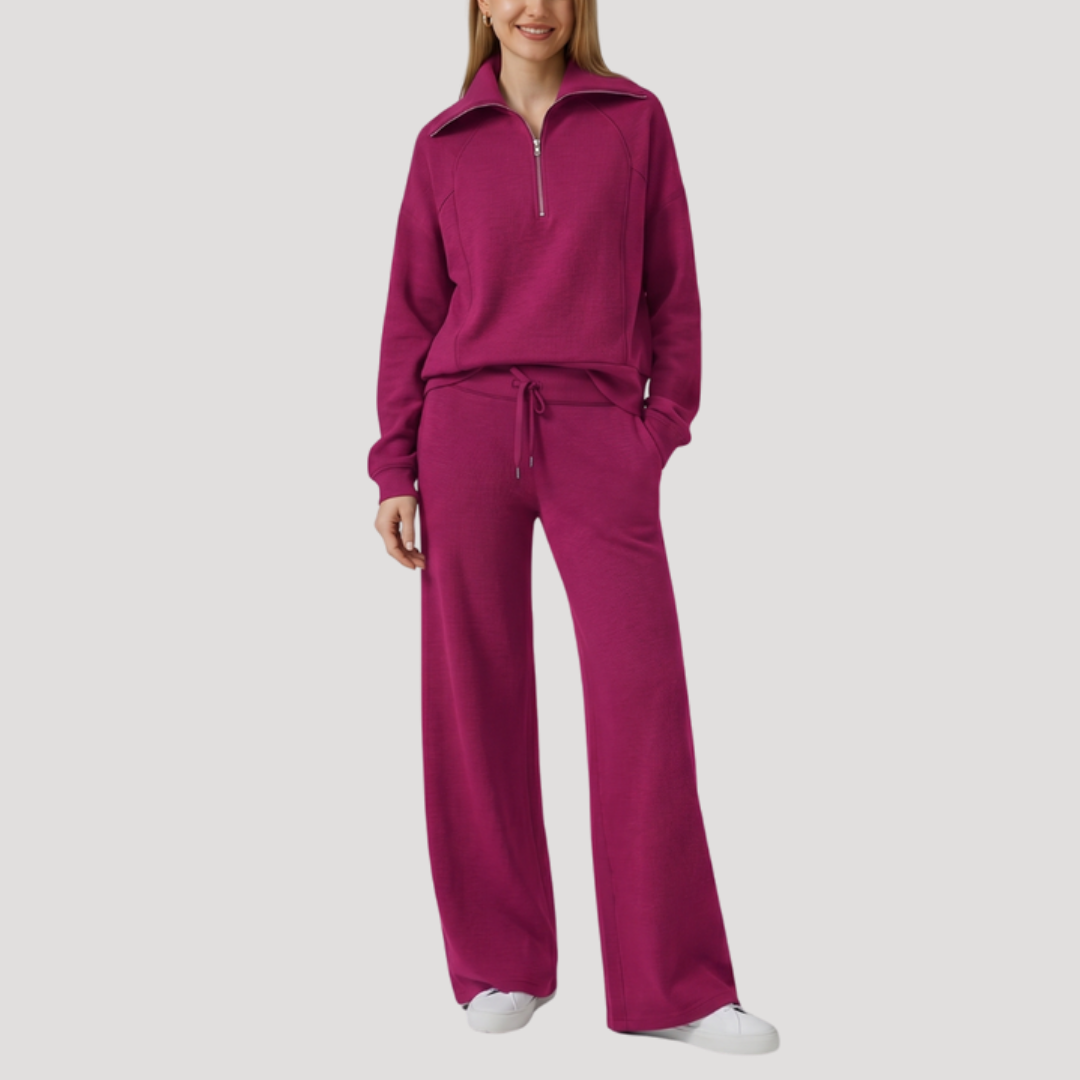 Ambrelle - Coordinating Loungewear Set Relaxed Cooler Weather Dressing — view 6 of 10