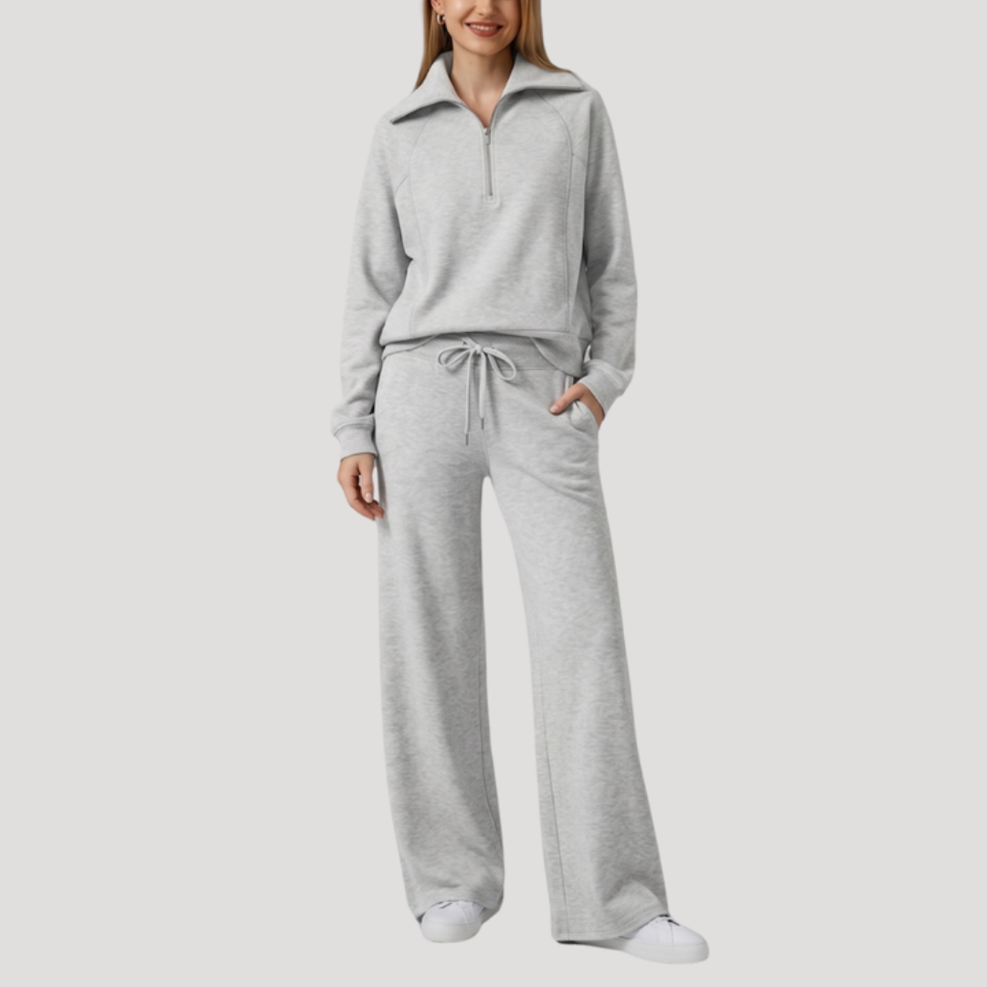 Ambrelle - Coordinating Loungewear Set Relaxed Cooler Weather Dressing — view 7 of 10