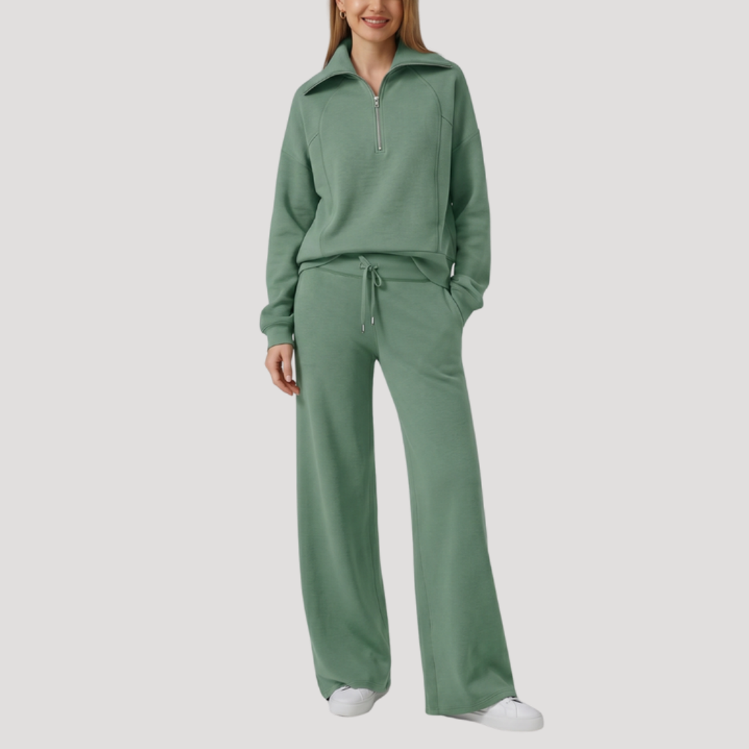 Ambrelle - Coordinating Loungewear Set Relaxed Cooler Weather Dressing — view 9 of 10