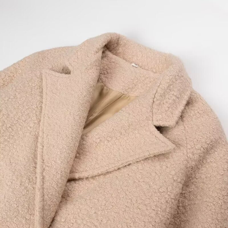 Ambretta - Belted Teddy Coat Autumn Winter Layering — view 4 of 6