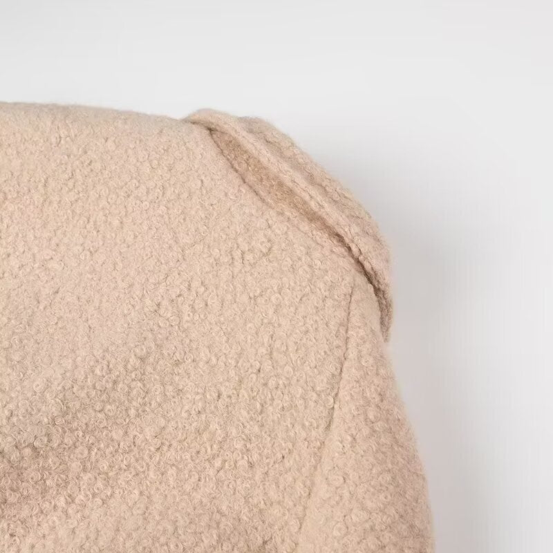 Ambretta - Belted Teddy Coat Autumn Winter Layering — view 5 of 6