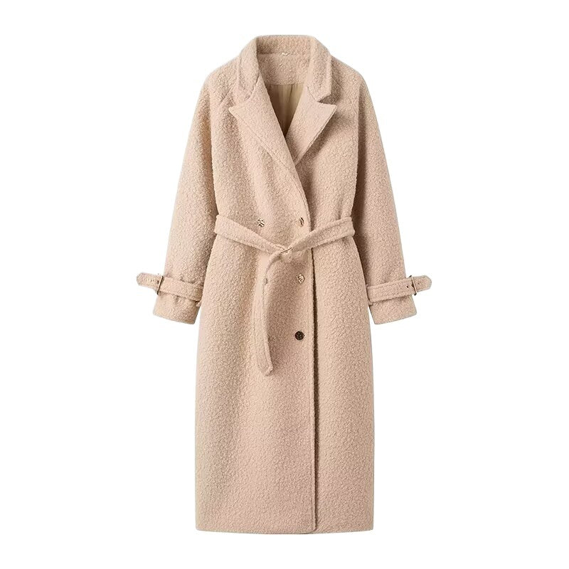Ambretta - Belted Teddy Coat Autumn Winter Layering — view 6 of 6