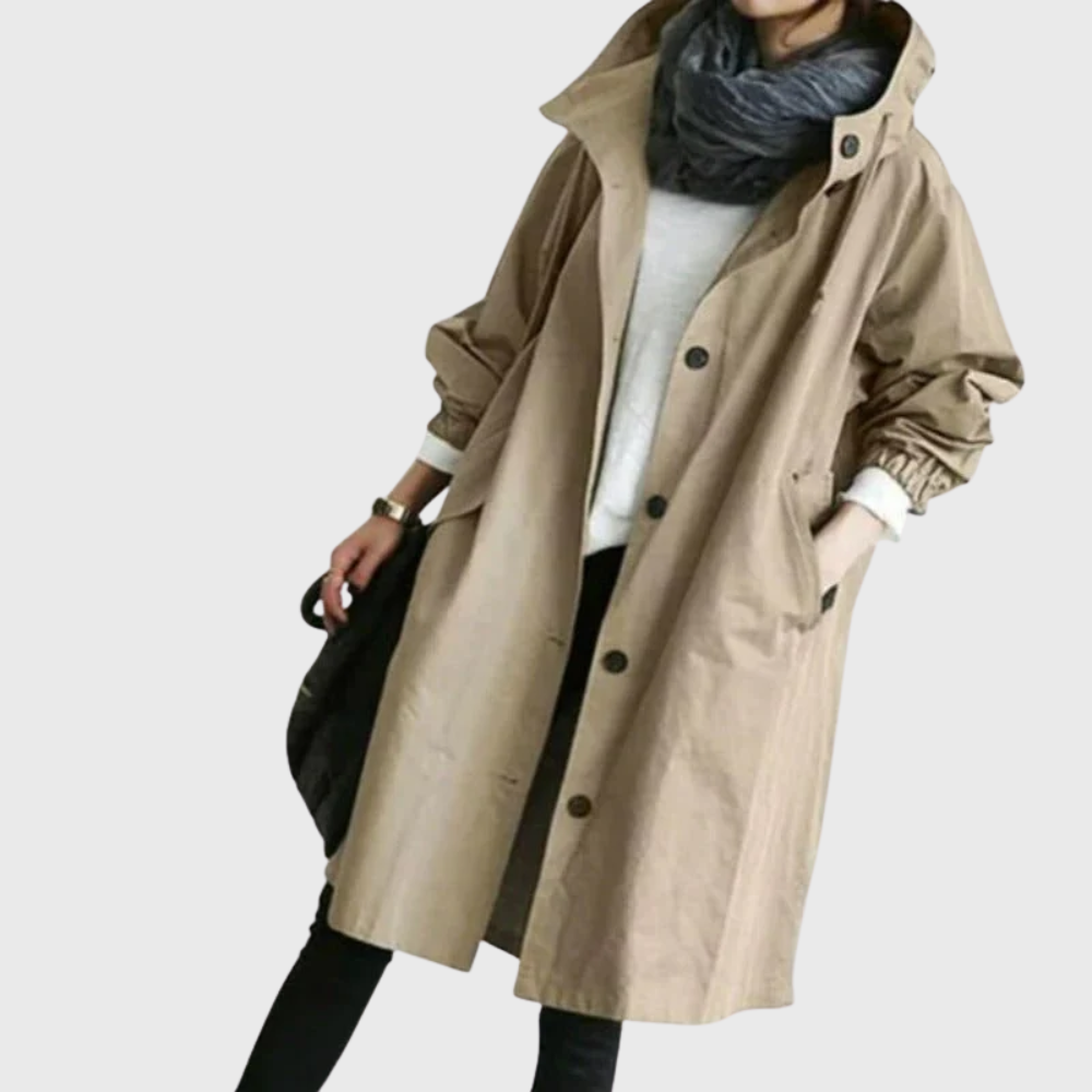 Ashvorne - Hooded Longline Trench Coat For Transitional Weather — view 4 of 9