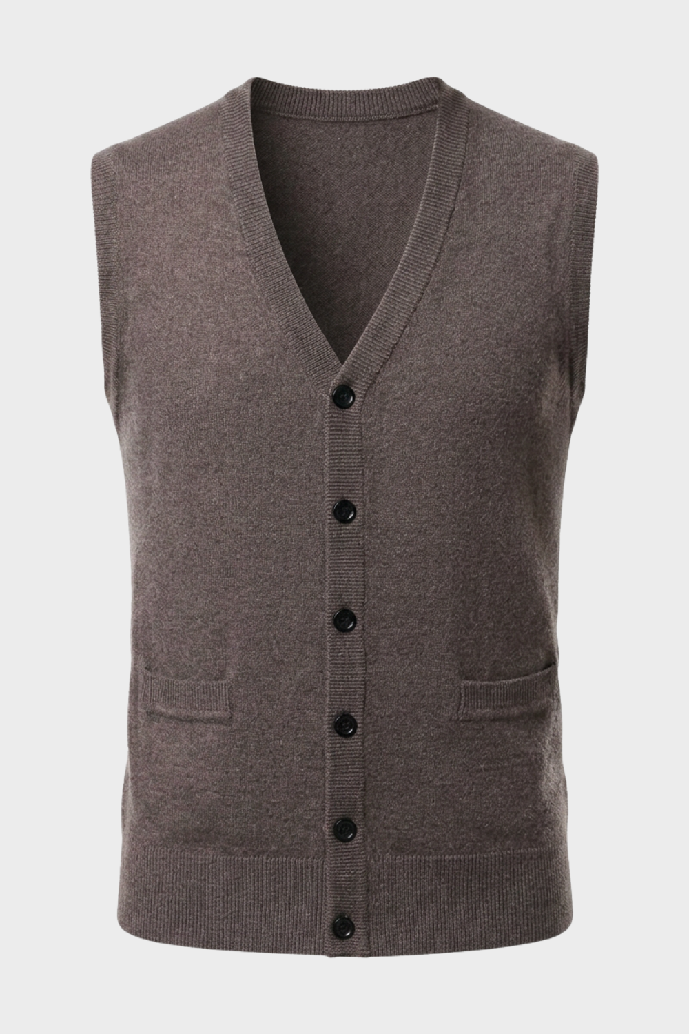 Ashworn - Knitted V-Neck Waistcoat Smart Layering