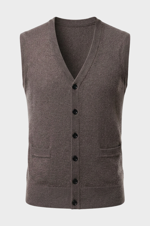 Ashworn - Knitted V-Neck Waistcoat Smart Layering