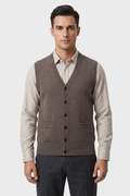 Ashworn - Knitted V-Neck Waistcoat Smart Layering — view 4 of 10