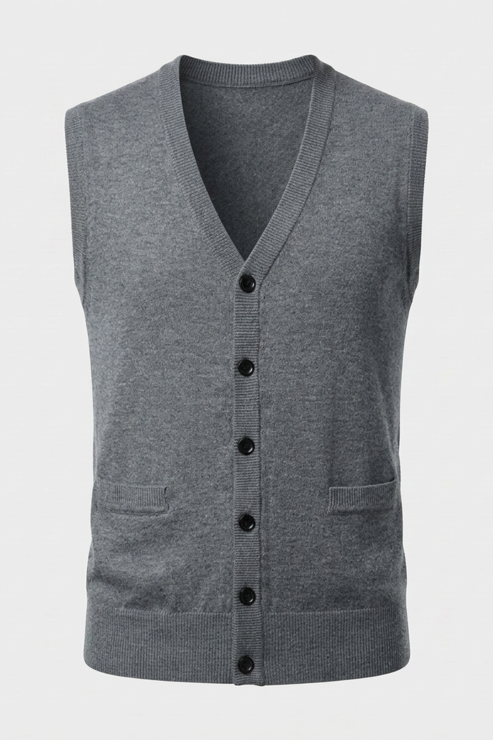 Ashworn - Knitted V-Neck Waistcoat Smart Layering — view 9 of 10