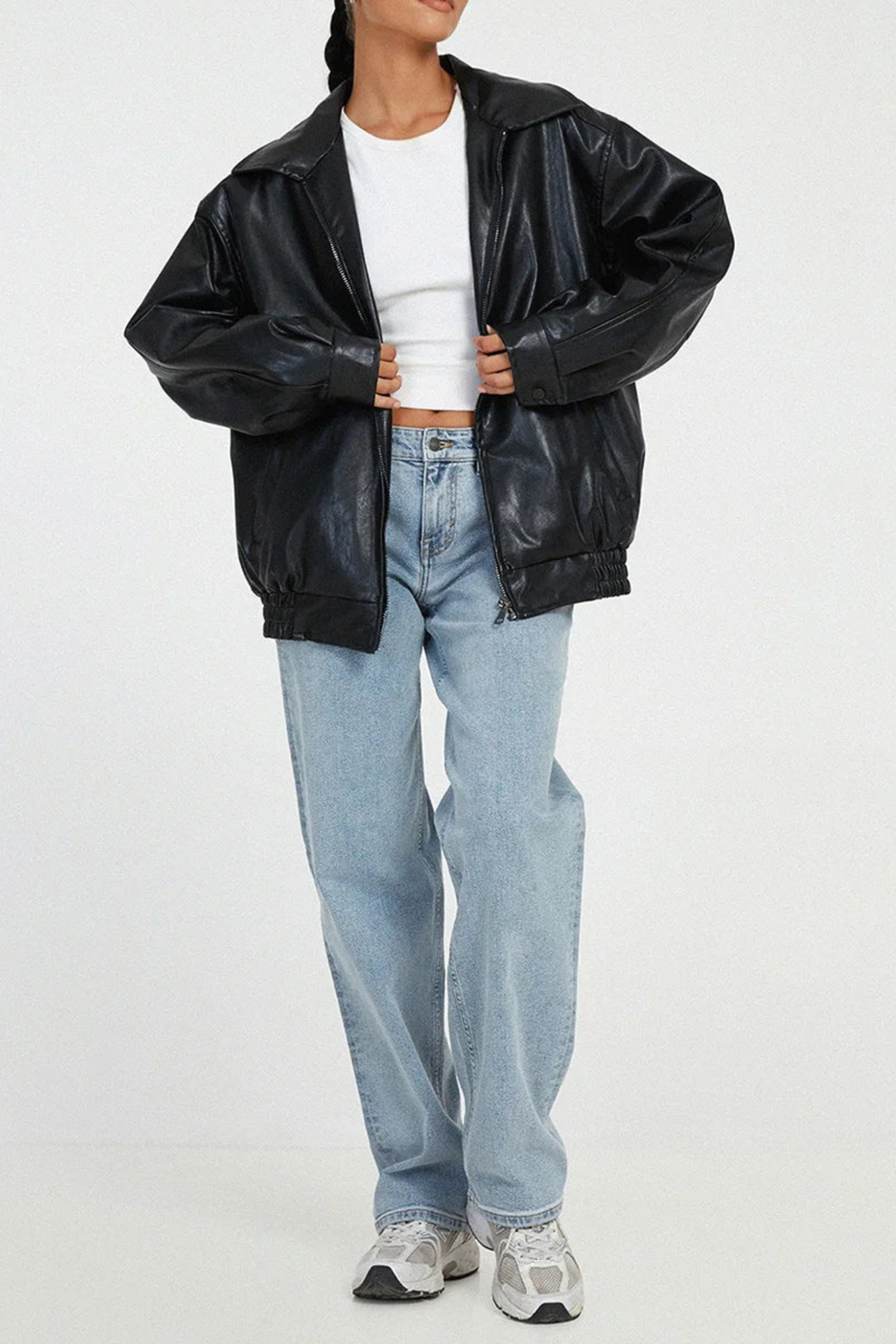 Auberlyn - Relaxed Zip Bomber Jacket Everyday Layering