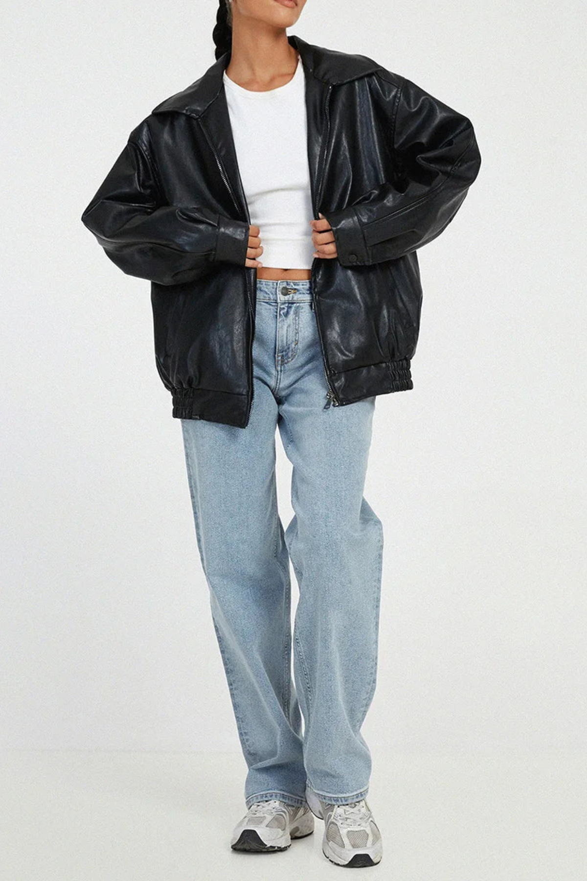 Auberlyn - Relaxed Zip Bomber Jacket Everyday Layering