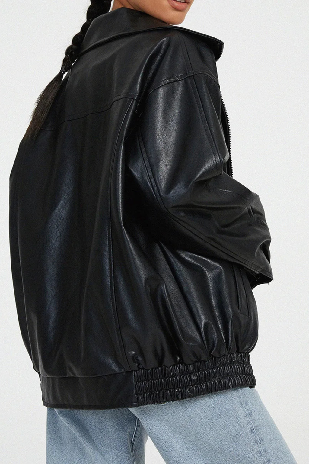 Auberlyn - Relaxed Zip Bomber Jacket Everyday Layering — view 3 of 8