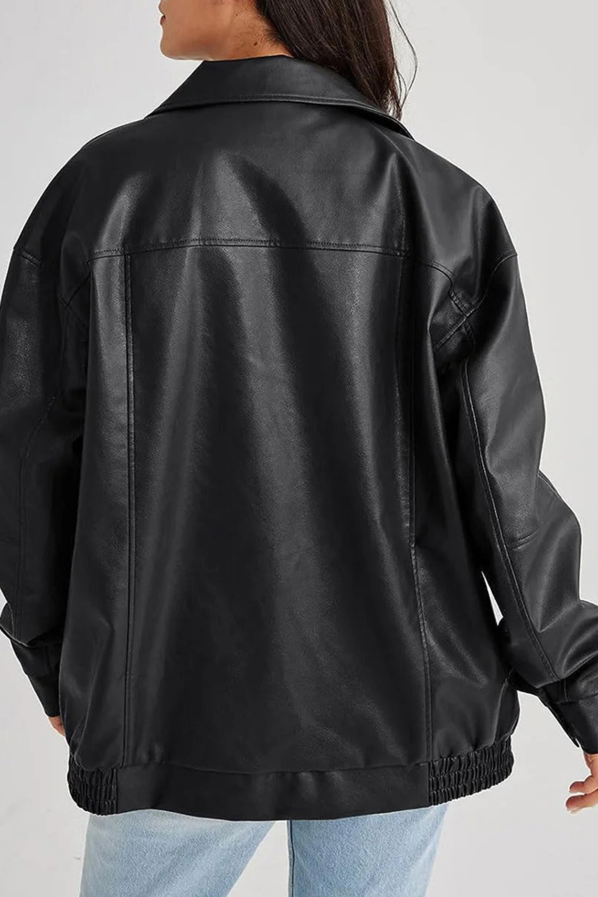 Auberlyn - Relaxed Zip Bomber Jacket Everyday Layering — view 4 of 8