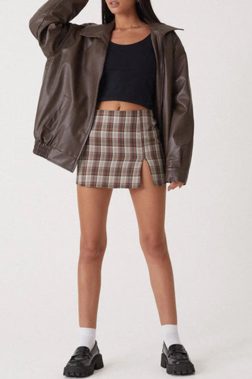 Auberlyn - Relaxed Zip Bomber Jacket Everyday Layering — view 5 of 8