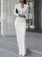 Averlyn - Pinstripe Two-Piece Blazer Trouser Set Business Meetings — view 9 of 10