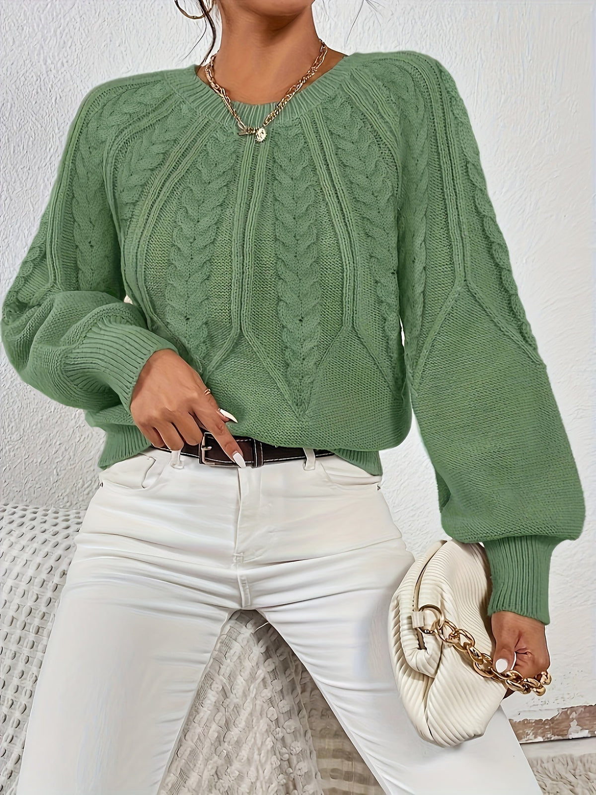 Larkspire - Cable Knit Sweater For Everyday Wear — view 4 of 10