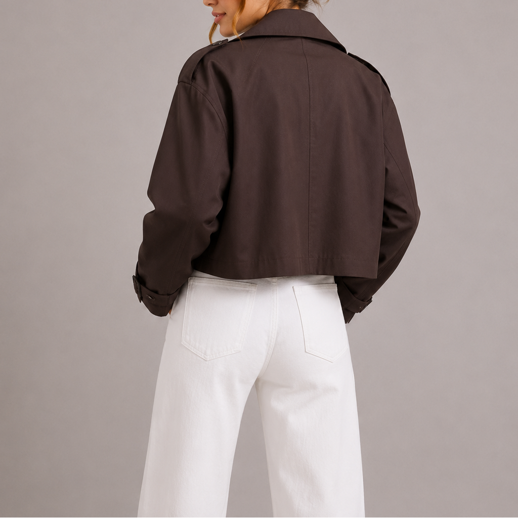 Belmira - Cropped Trench Coat For Spring Layering — view 2 of 3