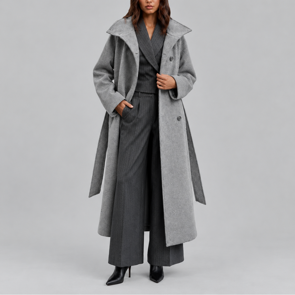 Belmora - Belted Longline Wrap Coat Winter Wear — view 2 of 6