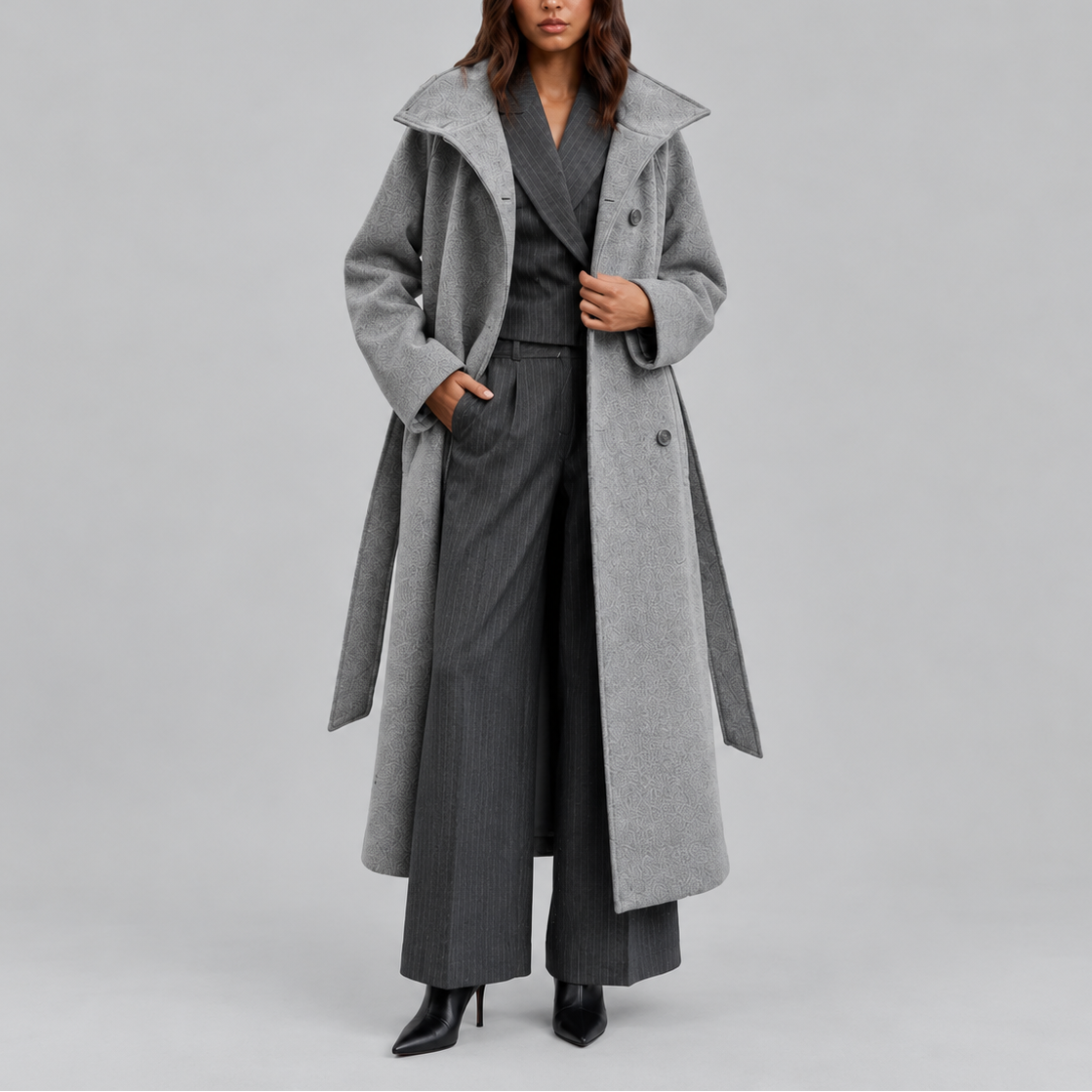 Belmora - Belted Longline Wrap Coat Winter Wear — view 2 of 6