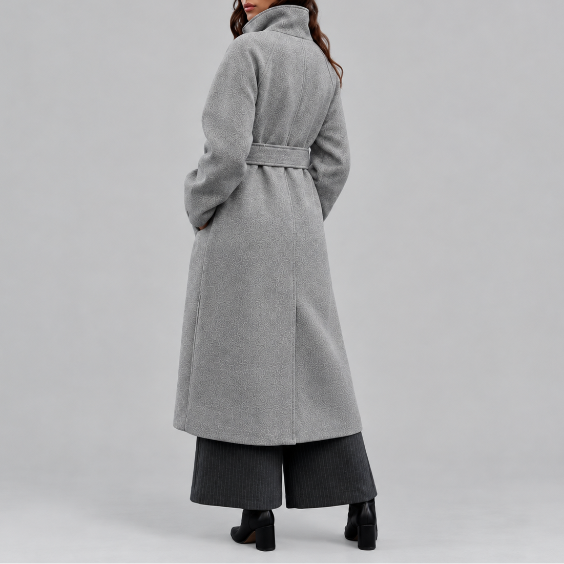 Belmora - Belted Longline Wrap Coat Winter Wear — view 3 of 6