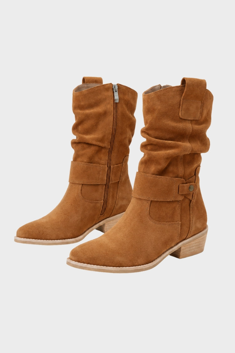 Belmore - Calf-Length Buckle Strap Boots Everyday Wear — view 6 of 10