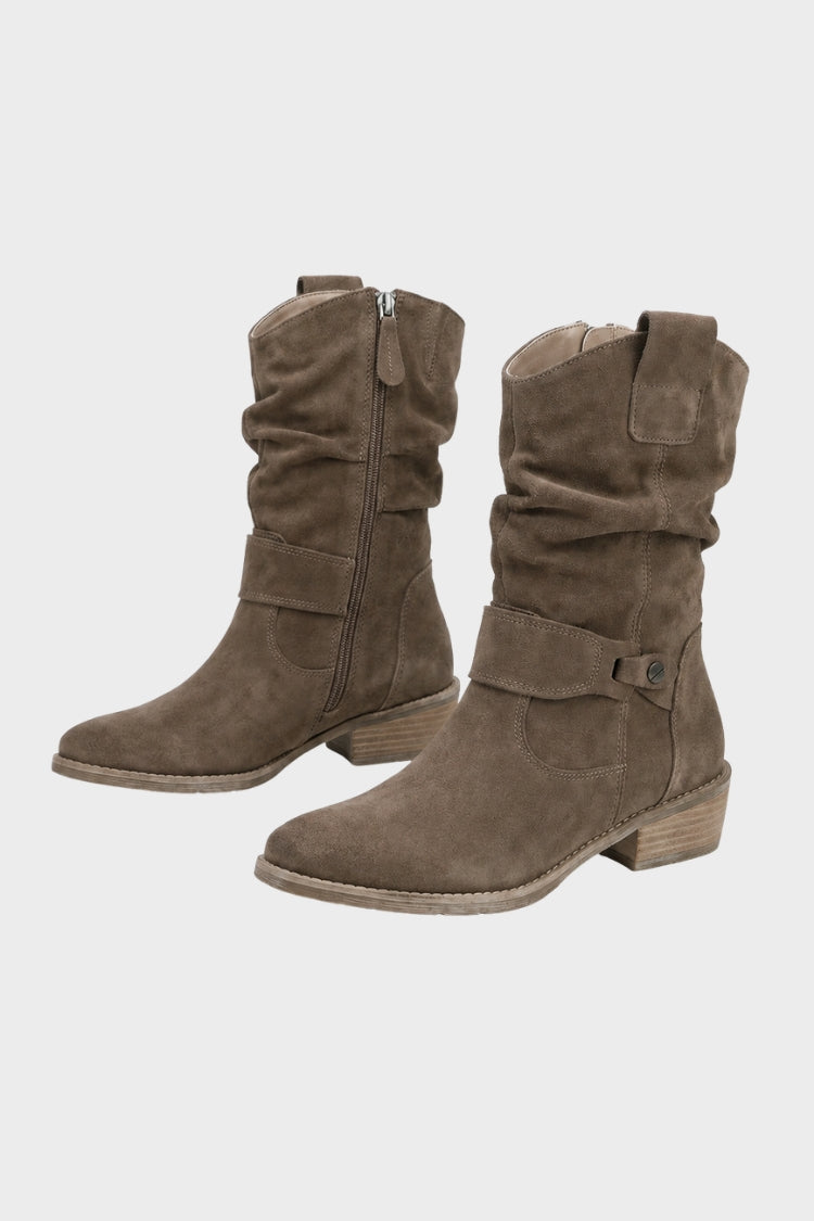 Belmore - Calf-Length Buckle Strap Boots Everyday Wear — view 7 of 10