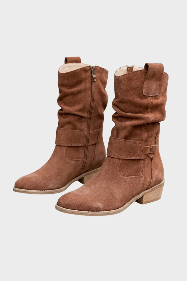 Belmore - Calf-Length Buckle Strap Boots Everyday Wear — view 8 of 10