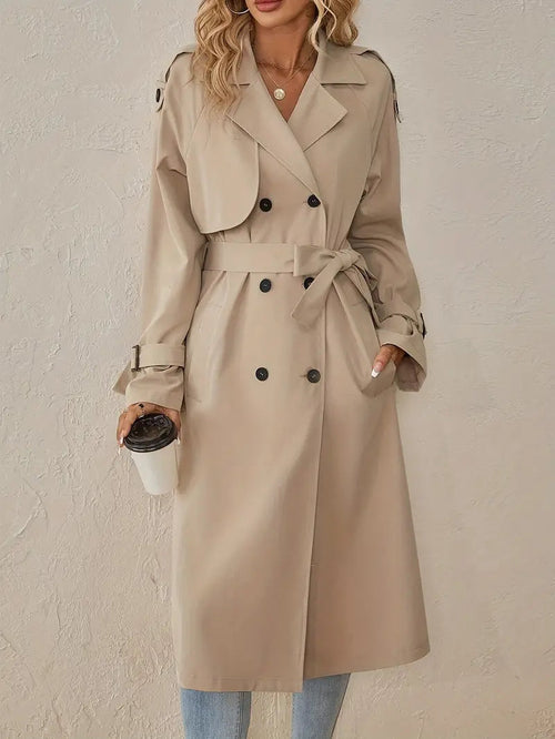 Belmoreau - Double Breasted Trench Coat Smart Casual Layering