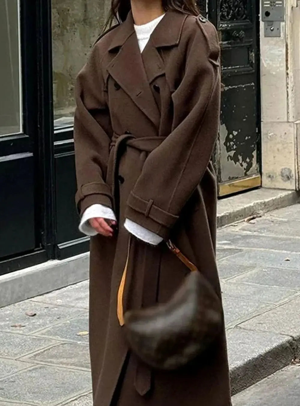 Belmorra - Belted Wool Midi Coat Autumn Winter Occasions — view 3 of 8