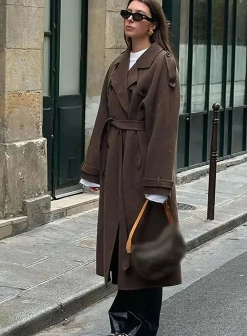 Belmorra - Belted Wool Midi Coat Autumn Winter Occasions — view 4 of 8