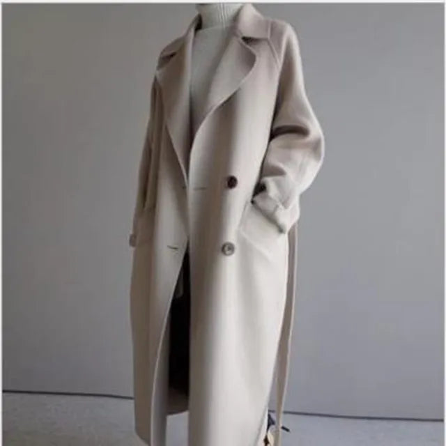 Belrosa - Belted Double-Breasted Wool Coat Winter Wear