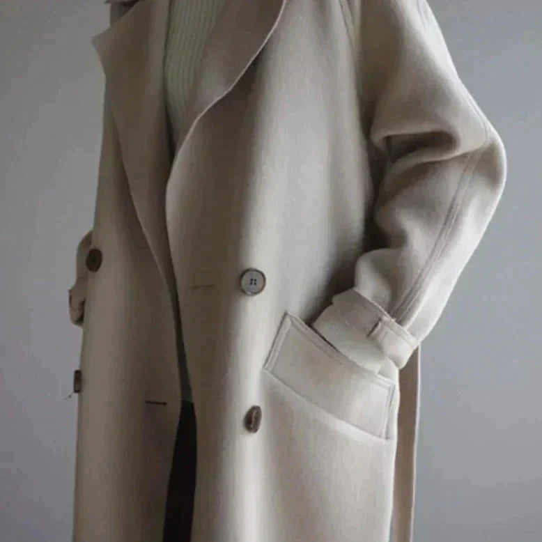 Belrosa - Belted Double-Breasted Wool Coat Winter Wear — view 6 of 6