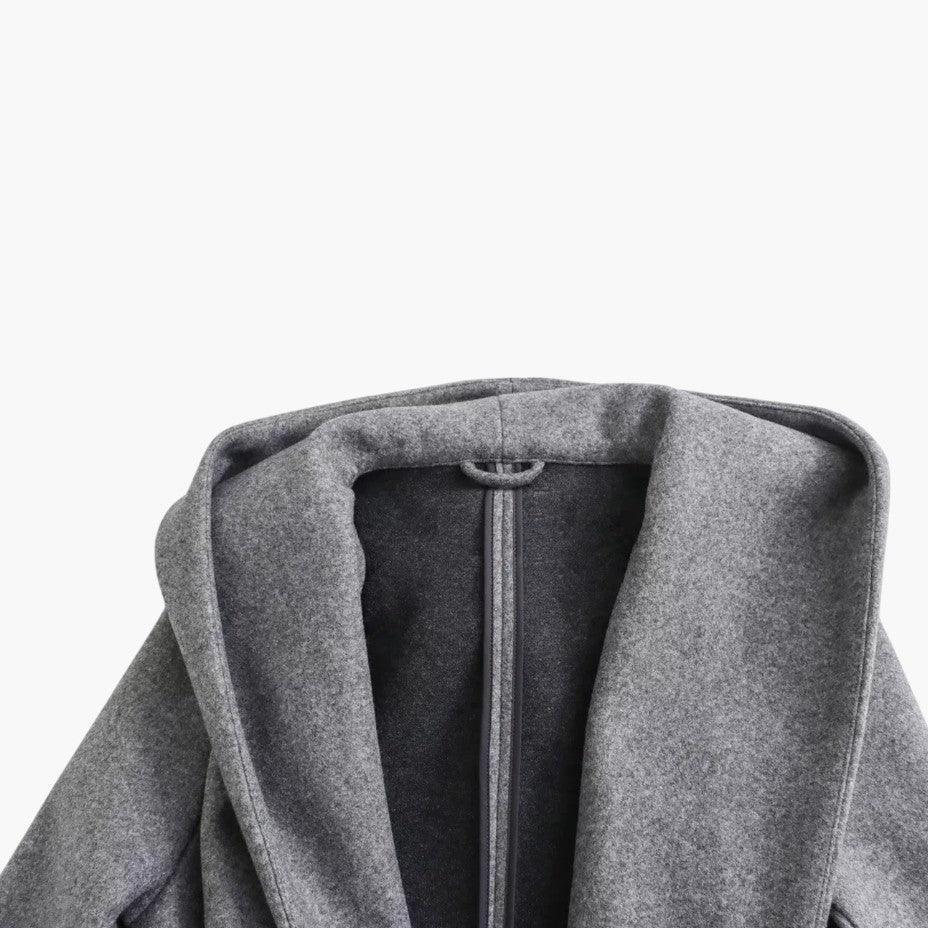 Cassenta - Hooded Belted Trenchcoat Rainy Day Commuting — view 3 of 10