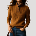Brennora - Ribbed Collar Pullover Sweater For Casual Days — view 2 of 5