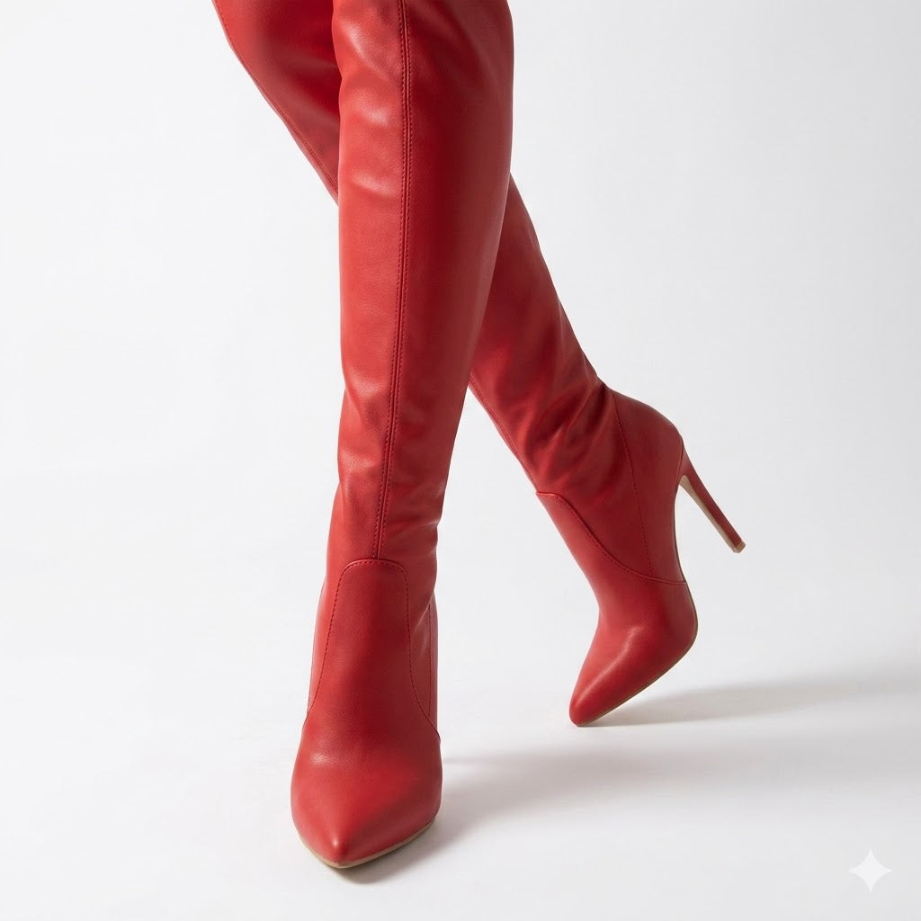Solstice - Over The Knee Stiletto Boots Evening Occasions